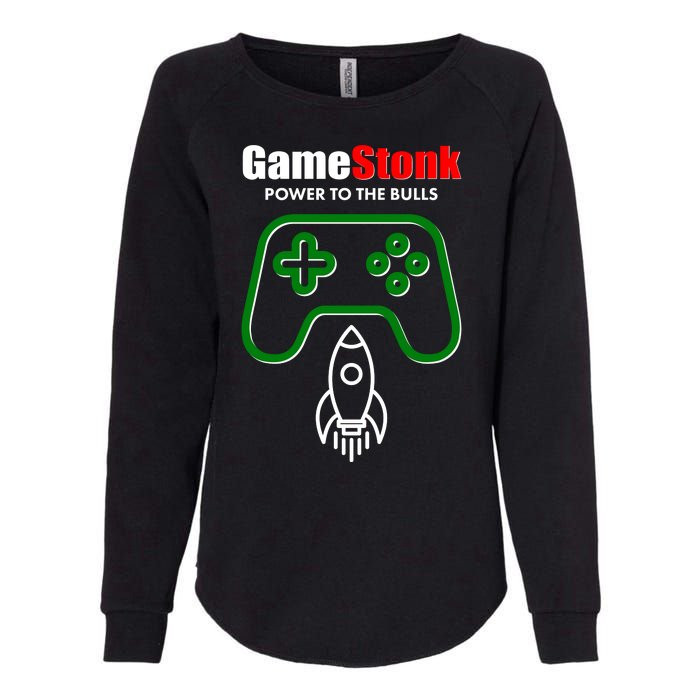 Game Stonk Power To The Bull Game Stop Stock Market Womens California Wash Sweatshirt