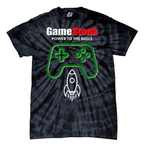 Game Stonk Power To The Bull Game Stop Stock Market Tie-Dye T-Shirt