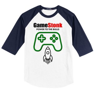 Game Stonk Power To The Bull Game Stop Stock Market Baseball Sleeve Shirt