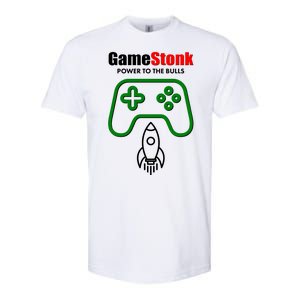 Game Stonk Power To The Bull Game Stop Stock Market Softstyle CVC T-Shirt