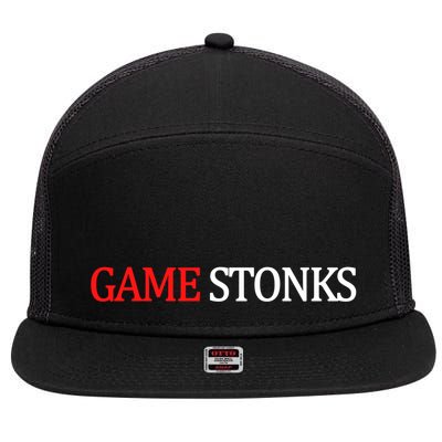 Game Stonks 7 Panel Mesh Trucker Snapback Hat
