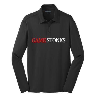 Game Stonks Silk Touch Performance Long Sleeve Polo