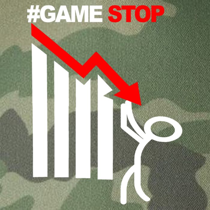 Game Stop Decline Fall Stock Invest Legacy Tie Dye Trucker Hat