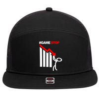 Game Stop Decline Fall Stock Invest 7 Panel Mesh Trucker Snapback Hat