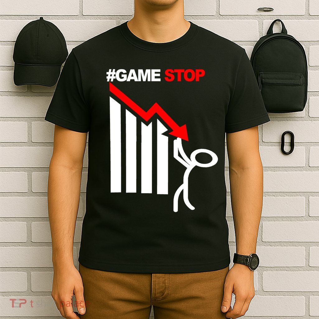 Game Stop Decline Fall Stock Invest T-Shirt