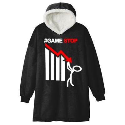 Game Stop Decline Fall Stock Invest Hooded Wearable Blanket