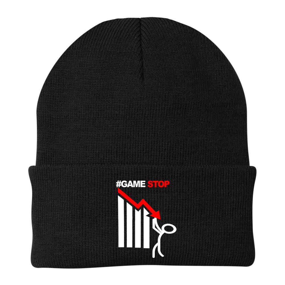 Game Stop Decline Fall Stock Invest Beanie
