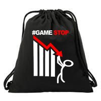 Game Stop Decline Fall Stock Invest Drawstring Bag