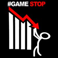 Game Stop Decline Fall Stock Invest Drawstring Bag