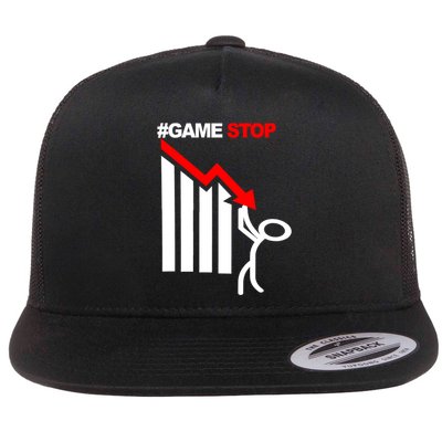 Game Stop Decline Fall Stock Invest Flatbill Hat