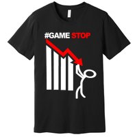 Game Stop Decline Fall Stock Invest Premium T-Shirt