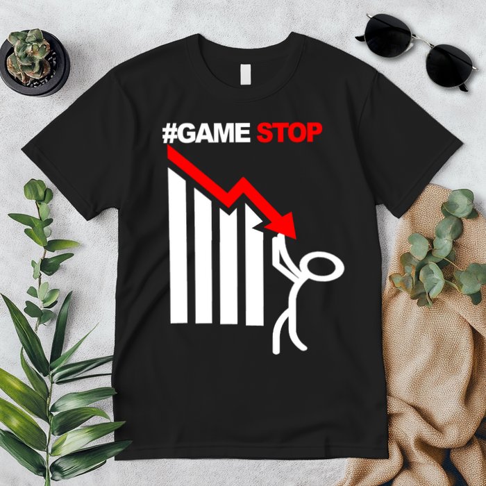 Game Stop Decline Fall Stock Invest Premium T-Shirt