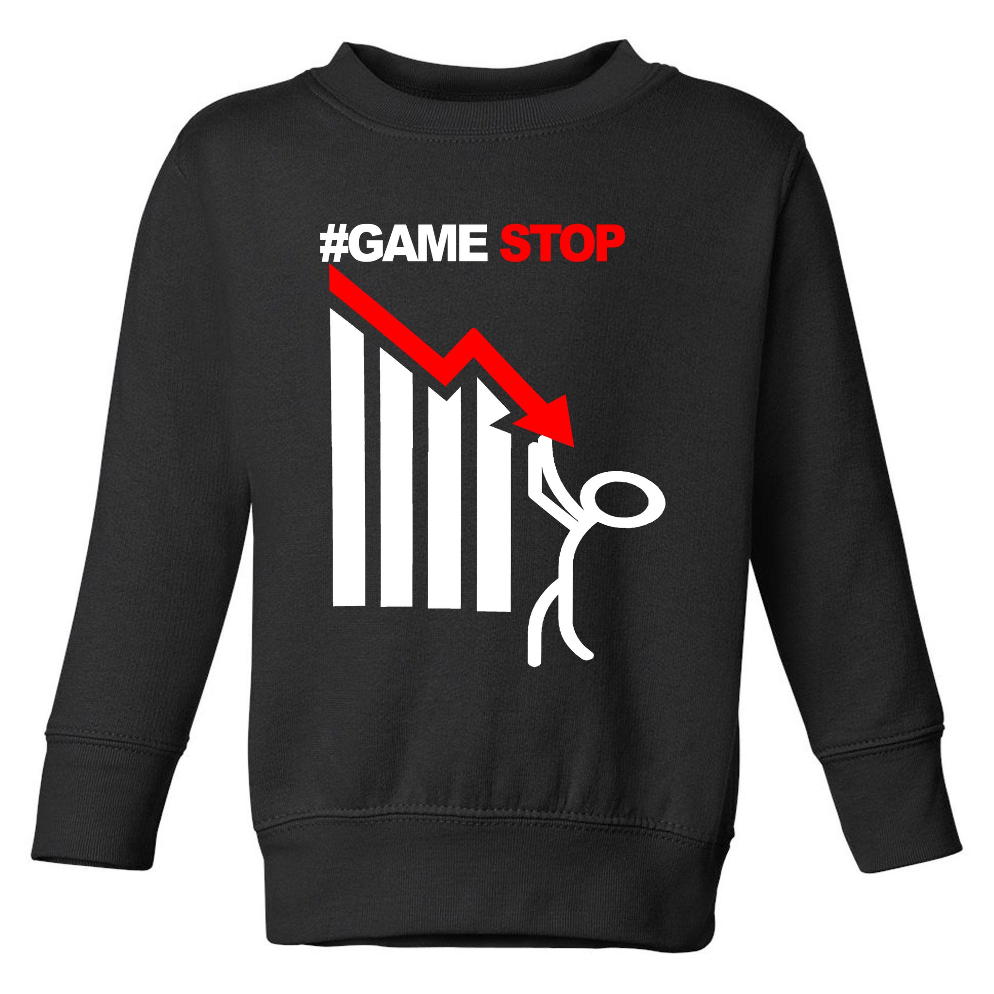 Game Stop Decline Fall Stock Invest Toddler Sweatshirt