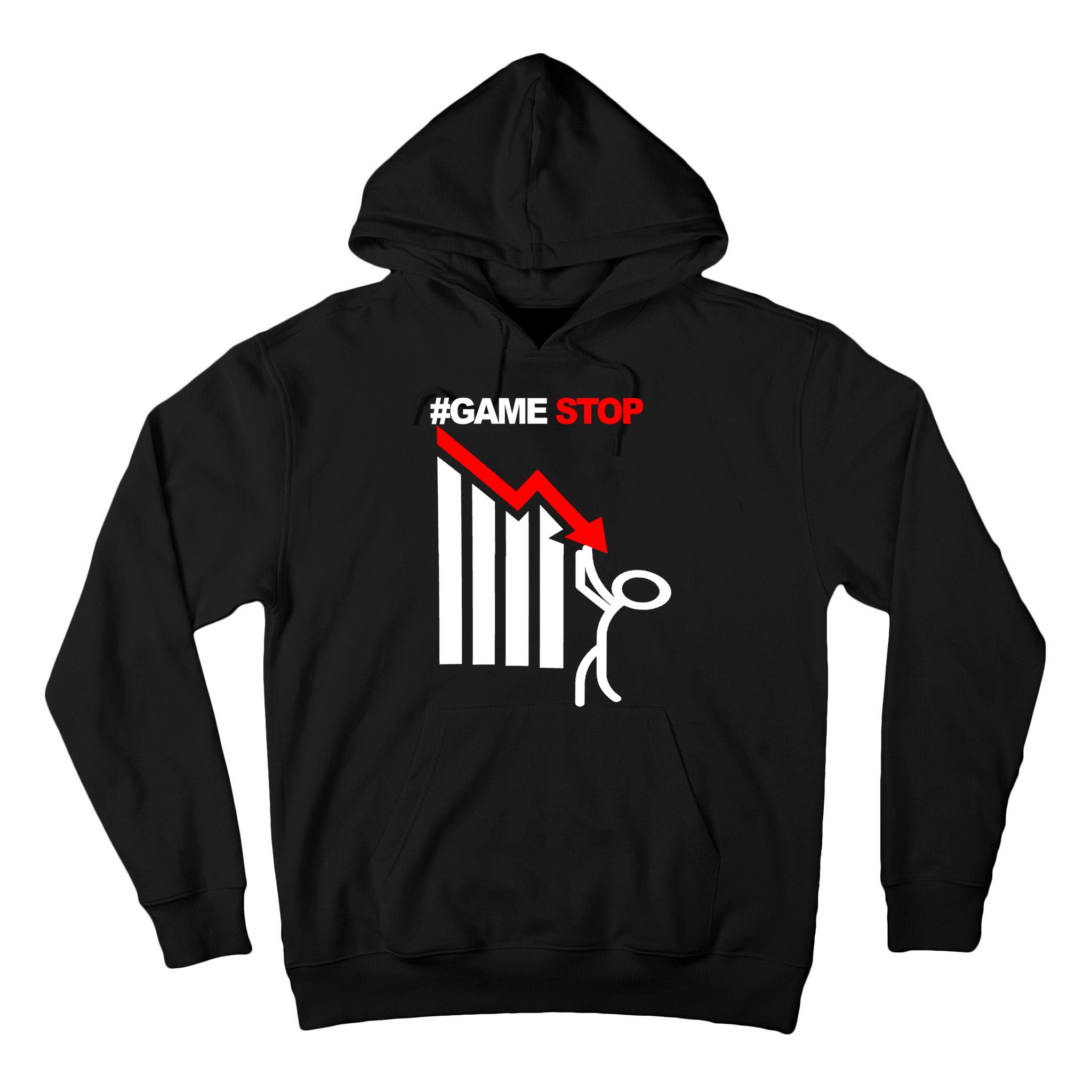 Game Stop Decline Fall Stock Invest Tall Hoodie
