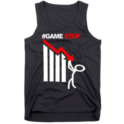 Game Stop Decline Fall Stock Invest Tank Top