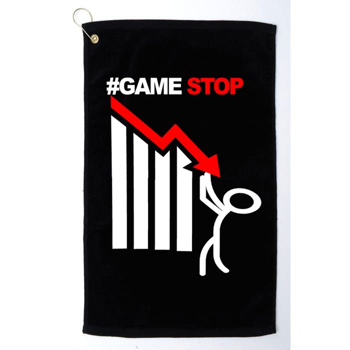 Game Stop Decline Fall Stock Invest Golf Towel