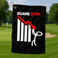 Game Stop Decline Fall Stock Invest Golf Towel