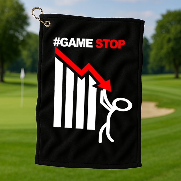 Game Stop Decline Fall Stock Invest Golf Towel