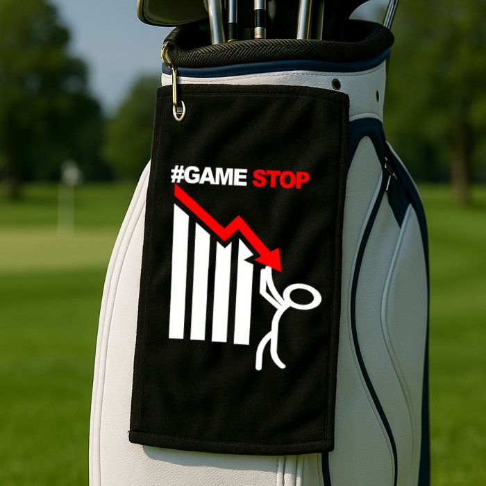 Game Stop Decline Fall Stock Invest Golf Towel