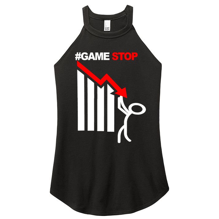 Game Stop Decline Fall Stock Invest Women's Perfect Tri Rocker Tank