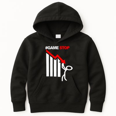Game Stop Decline Fall Stock Invest Kids Hoodie