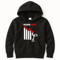 Game Stop Decline Fall Stock Invest Kids Hoodie