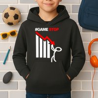 Game Stop Decline Fall Stock Invest Kids Hoodie