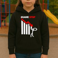 Game Stop Decline Fall Stock Invest Kids Hoodie