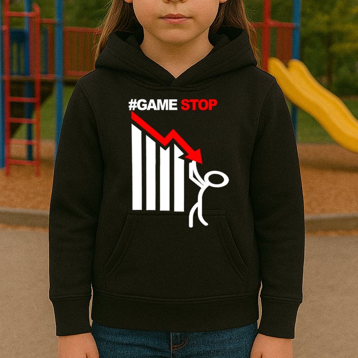 Game Stop Decline Fall Stock Invest Kids Hoodie