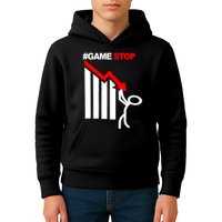 Game Stop Decline Fall Stock Invest Kids Hoodie