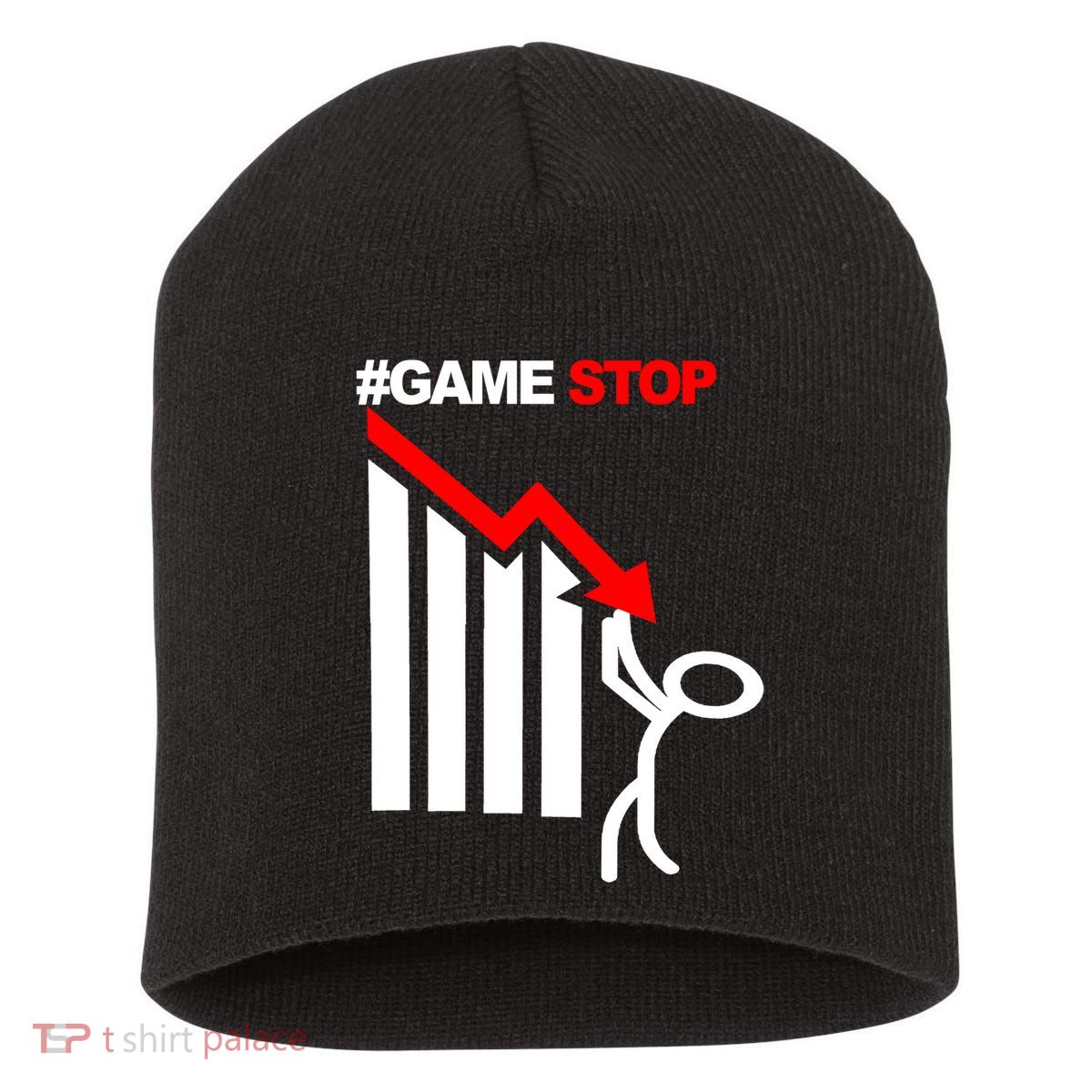 Game Stop Decline Fall Stock Invest Short Acrylic Beanie