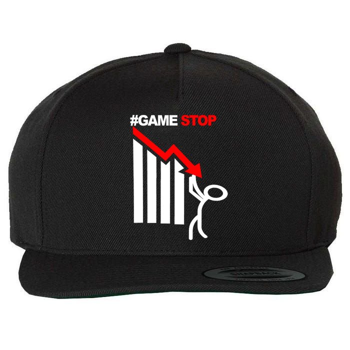 Game Stop Decline Fall Stock Invest Wool Snapback Cap