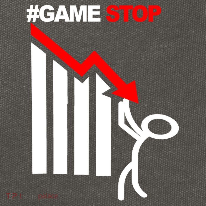Game Stop Decline Fall Stock Invest Cotton Canvas Backpack