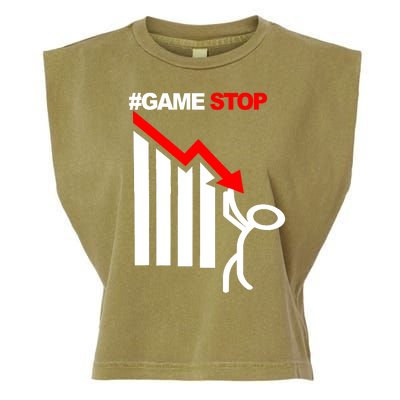 Game Stop Decline Fall Stock Invest Garment-Dyed Women's Muscle Tee