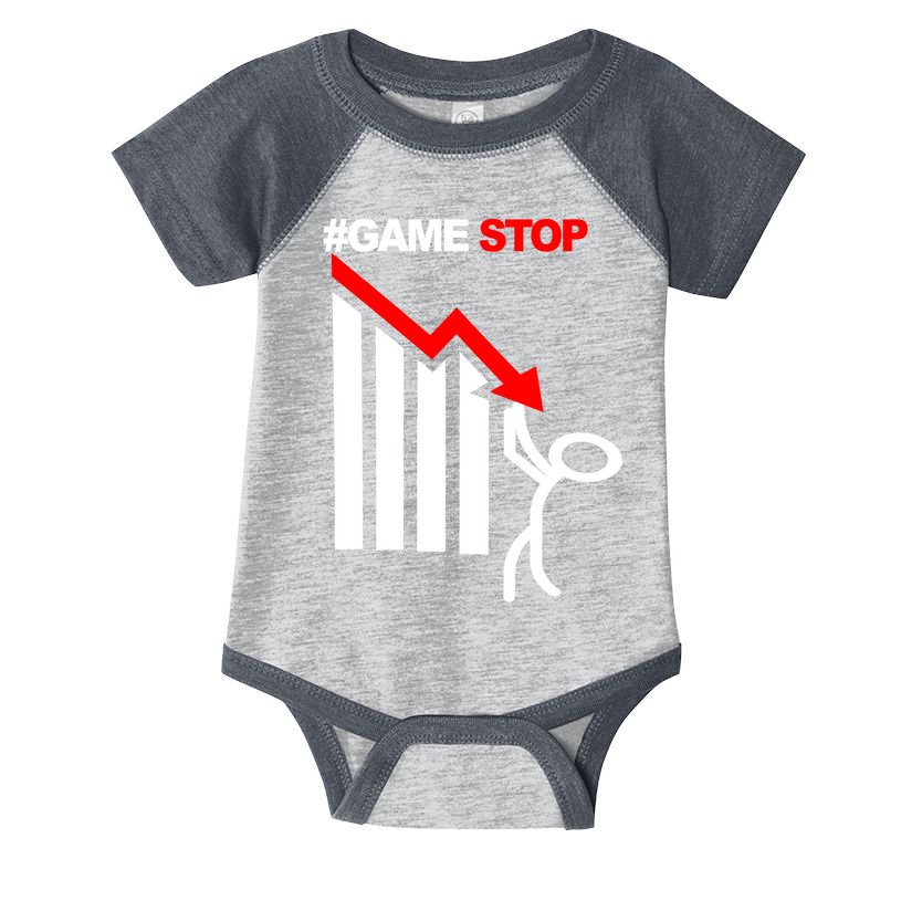 Game Stop Decline Fall Stock Invest Infant Baby Jersey Bodysuit