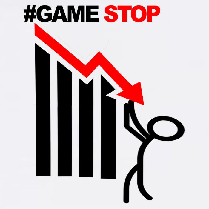 Game Stop Decline Fall Stock Invest Garment-Dyed Sweatshirt