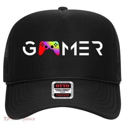 Gamer High Crown Mesh Back Trucker Hat