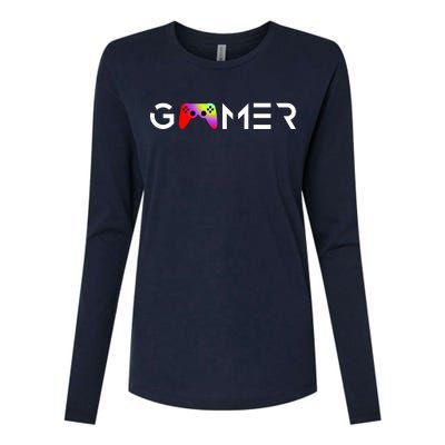 Gamer Womens Cotton Relaxed Long Sleeve T-Shirt