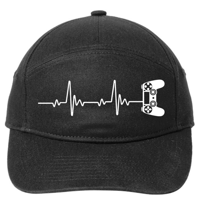 Gamer Controller Heartbeat Pules 7-Panel Snapback Hat
