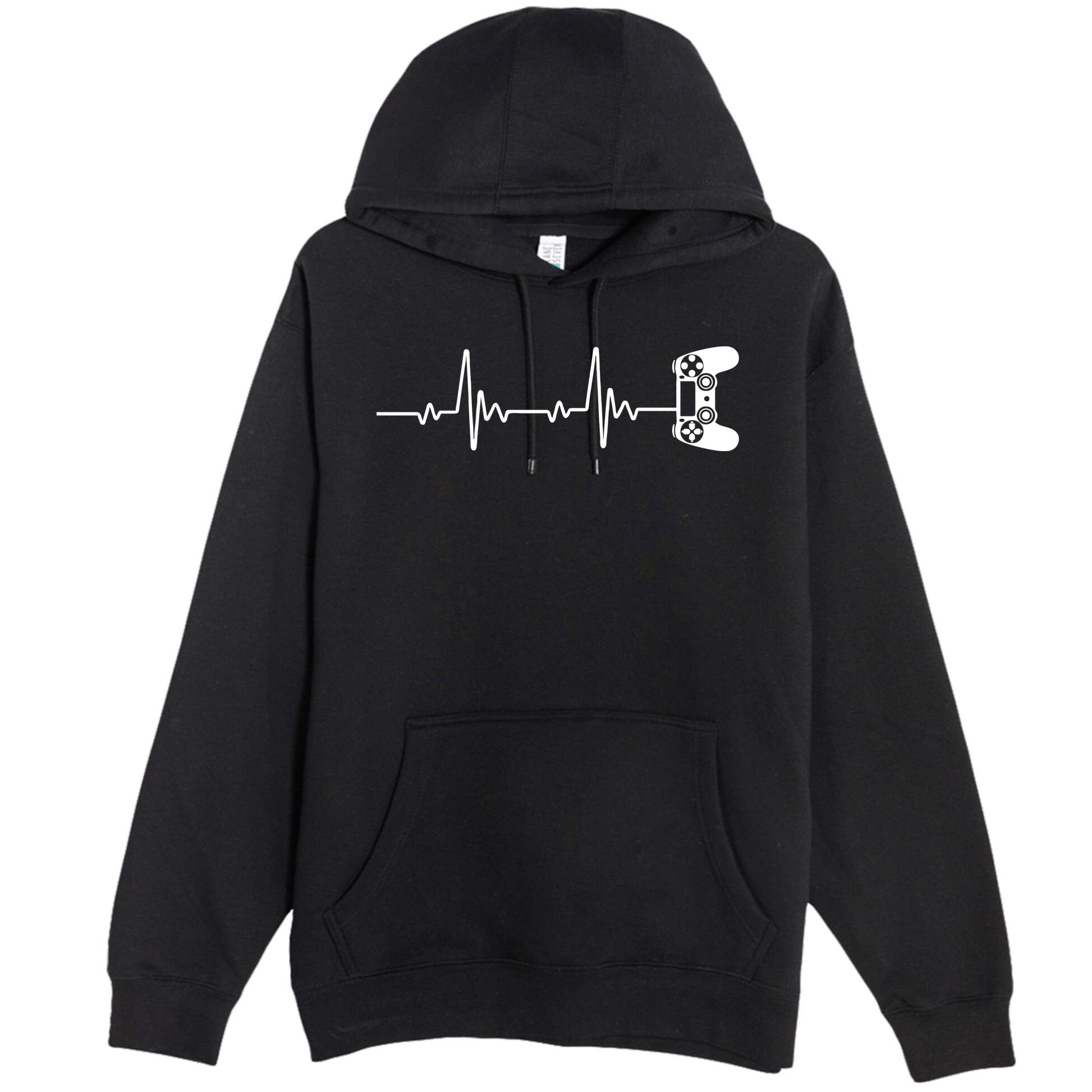 Gamer Controller Heartbeat Pules Premium Pullover Hoodie