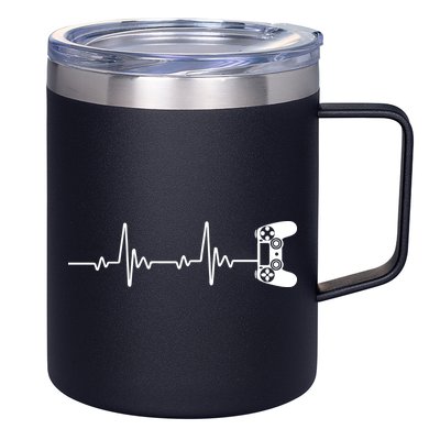 Gamer Controller Heartbeat Pules 12oz Stainless Steel Coffee Mug