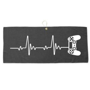 Gamer Controller Heartbeat Pules Large Microfiber Waffle Golf Towel