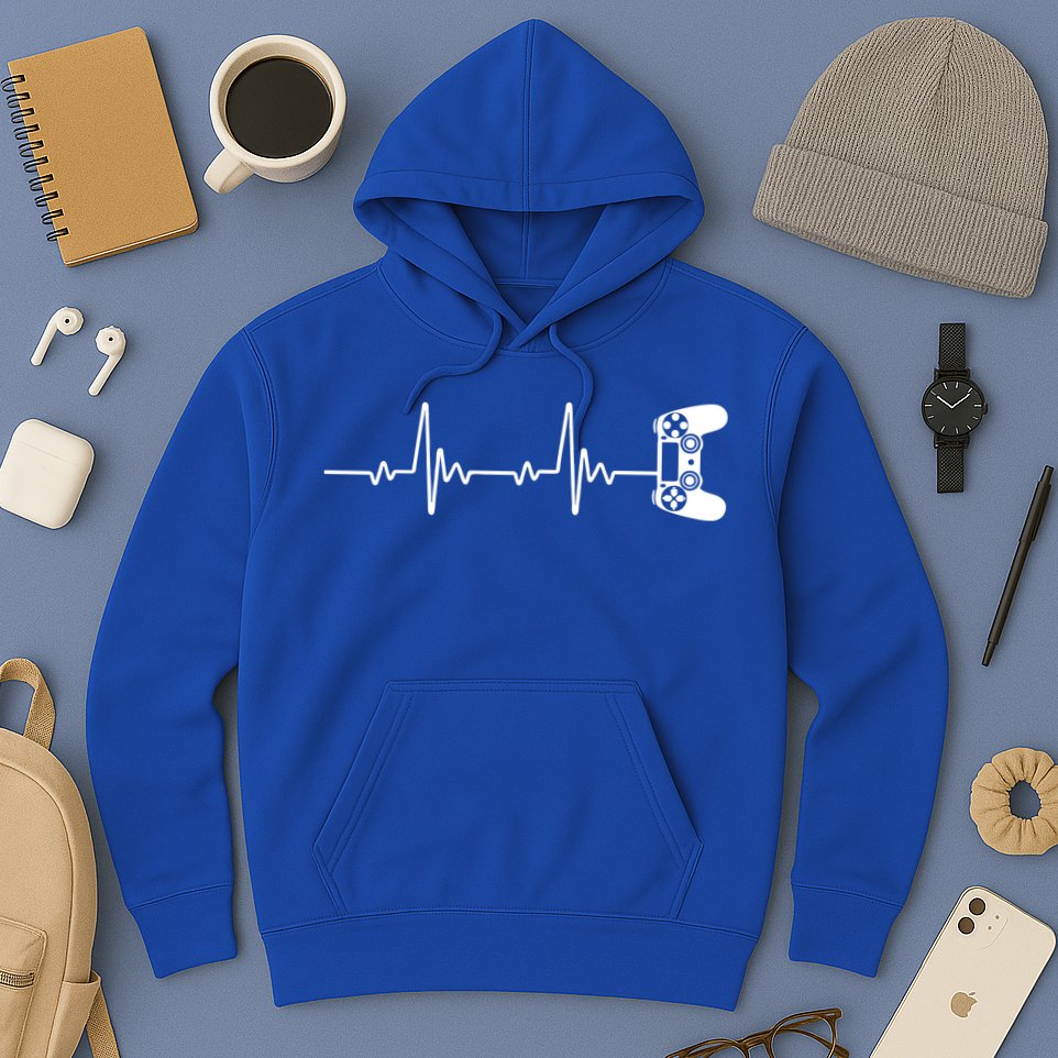 Gamer Controller Heartbeat Pules Hoodie