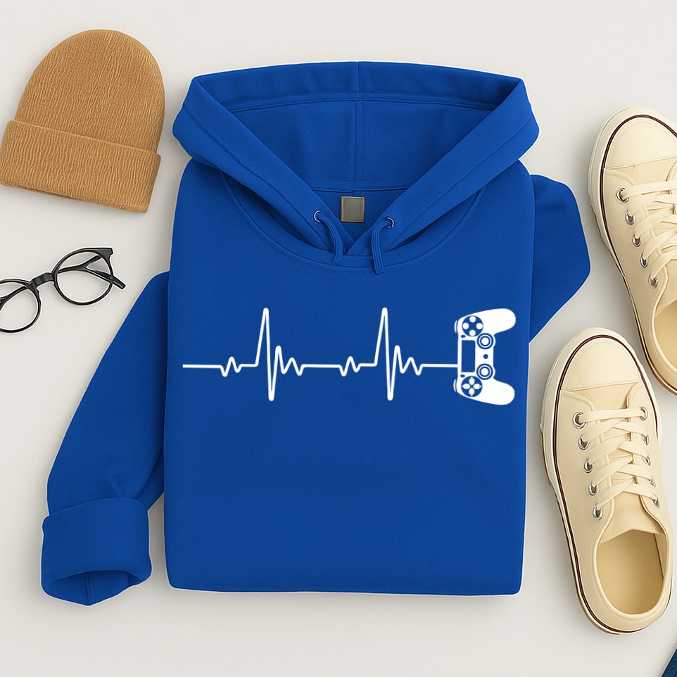 Gamer Controller Heartbeat Pules Hoodie