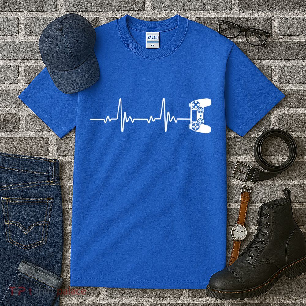 Gamer Controller Heartbeat Pules Tall T-Shirt