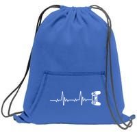 Gamer Controller Heartbeat Pules Sweatshirt Cinch Pack Bag