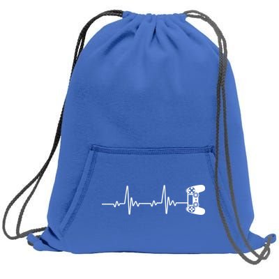 Gamer Controller Heartbeat Pules Sweatshirt Cinch Pack Bag