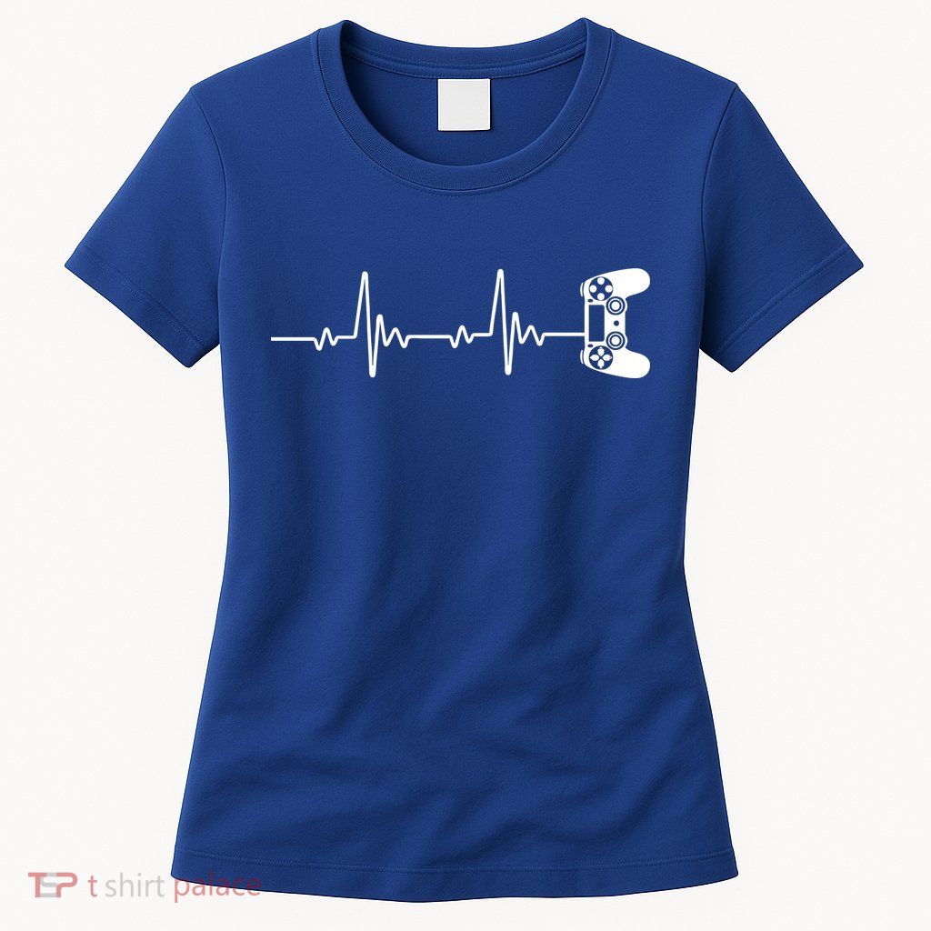Gamer Controller Heartbeat Pules Womens T-Shirt