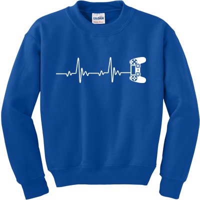 Gamer Controller Heartbeat Pules Kids Sweatshirt
