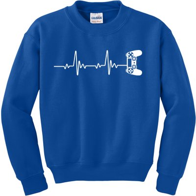 Gamer Controller Heartbeat Pules Kids Sweatshirt